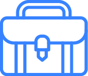Ícono de portafolio que representa servicios de viajes corporativos.