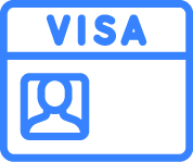 Ícono de pasaporte que representa servicios de asesoría en visas.